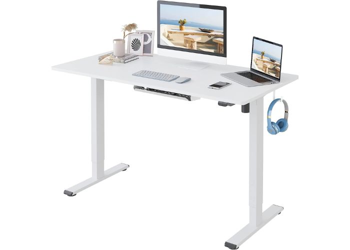 el mejor escritorio elevable blanco